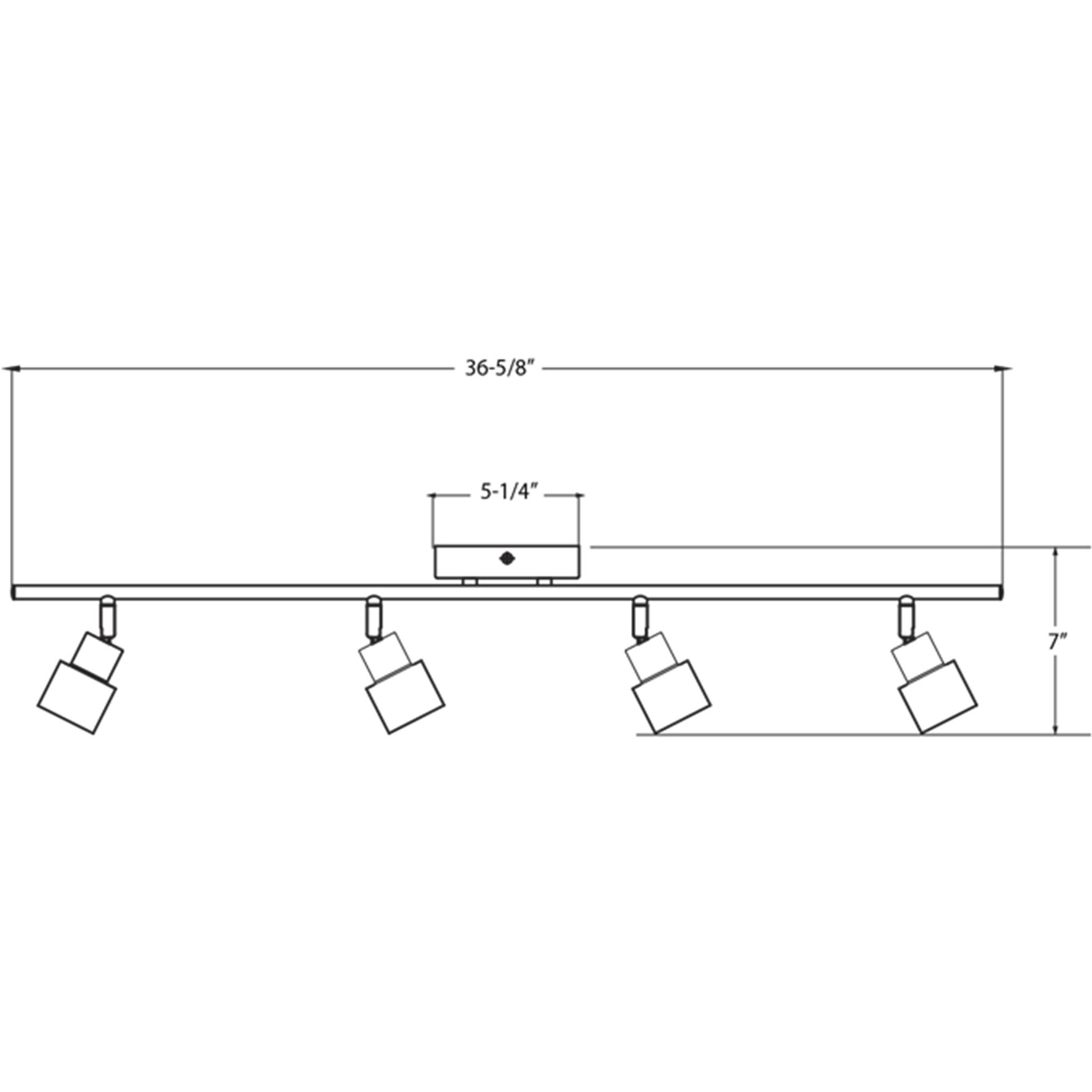 Chappelle 4 Light 120V Satin Nickel Fixed Rail Ceiling Light 