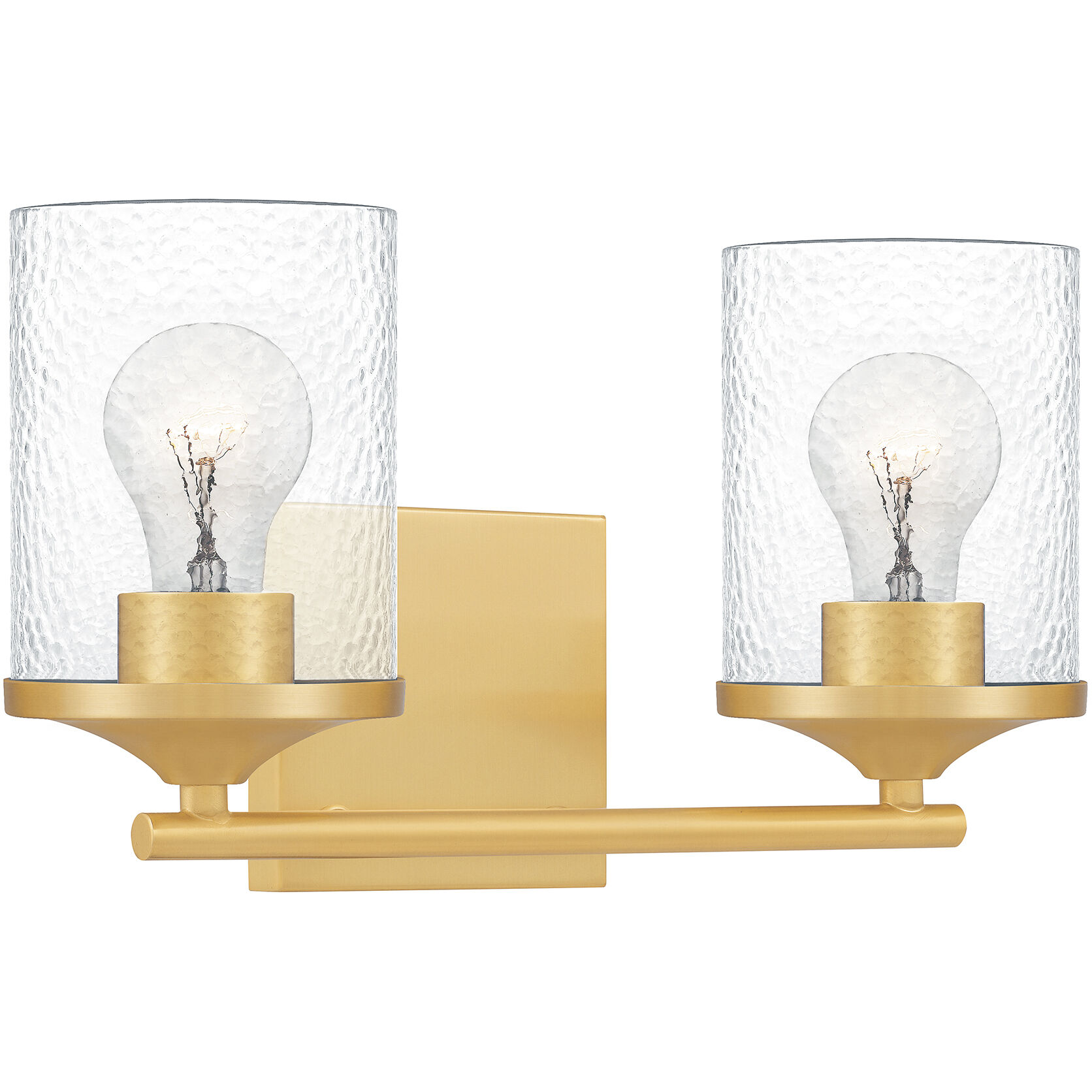 Abner 2 Light 14 inch Aged Brass Bath Light Wall Light