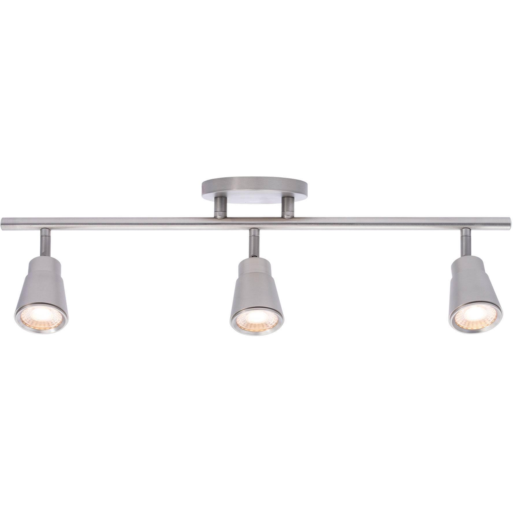 Solo 3 Light 120 Brushed Nickel Fixed Rail Ceiling Light, WAC Limited