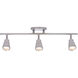 Solo 3 Light 120 Brushed Nickel Fixed Rail Ceiling Light, WAC Limited