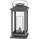 Coastal Elements Atwater LED 22 inch Ash Bronze Outdoor Pier Mount Lantern, Medium