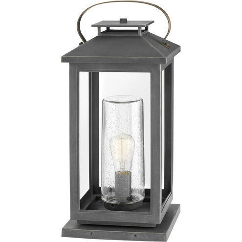 Coastal Elements Atwater LED 22 inch Ash Bronze Outdoor Pier Mount Lantern, Medium