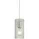 Ice Fragments 1 Light 5 inch Satin Nickel Mini Pendant Ceiling Light in Clear