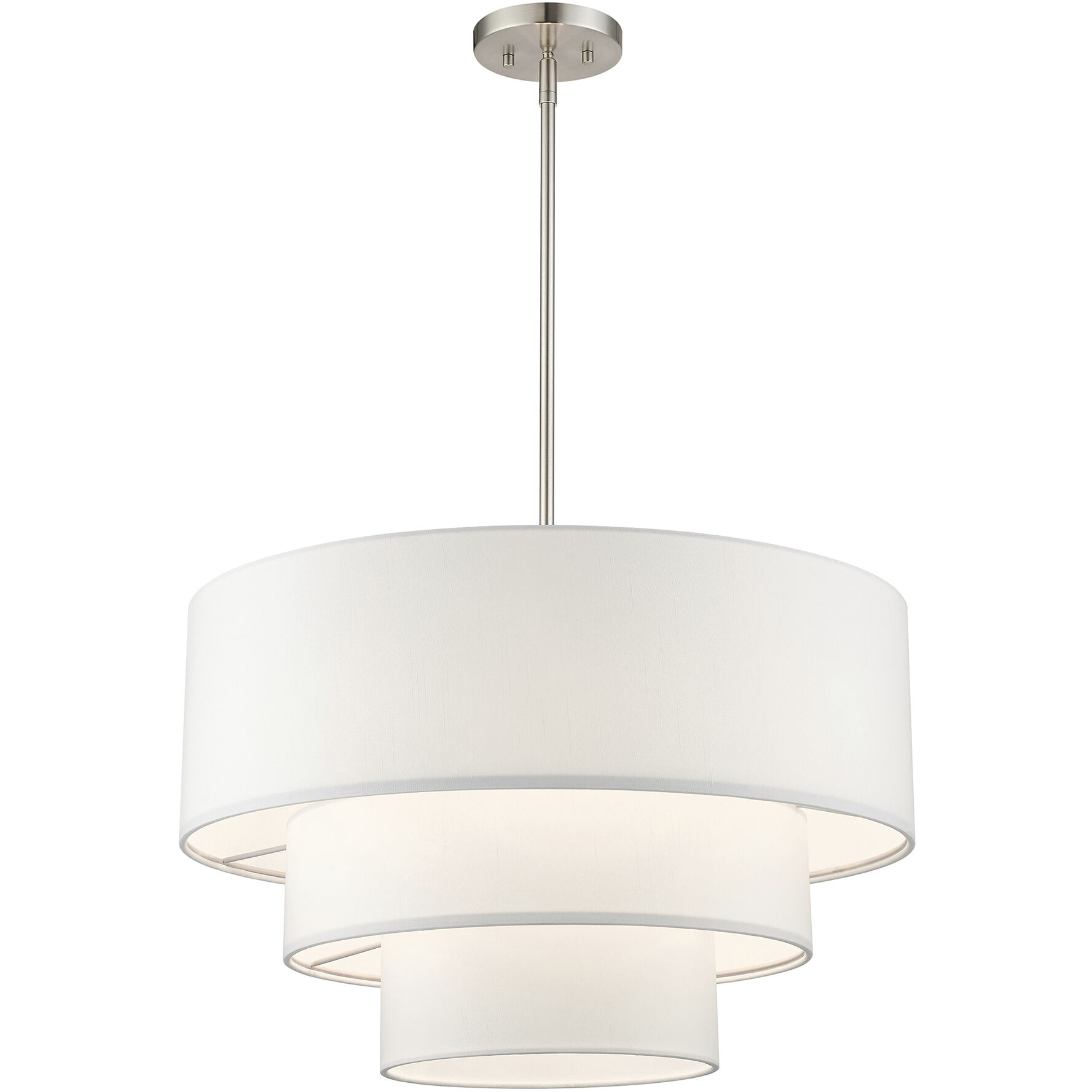 Carrington 4 Light 23 inch Brushed Nickel Pendant Chandelier Ceiling Light