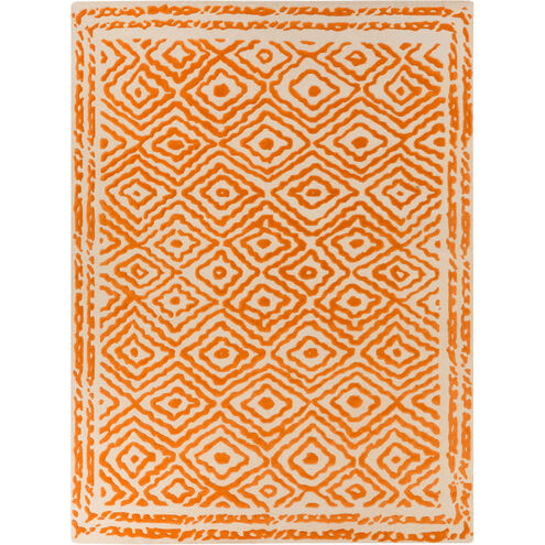 Atlas 63 X 39 inch Burnt Orange, Beige Rug