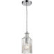 Goodnight 1 Light 4 inch Clear with Chrome Mini Pendant Ceiling Light, Square