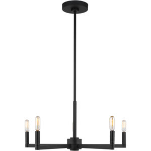 Fullton 5 Light 24 inch Midnight Black Chandelier Ceiling Light
