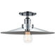Bulstrode's Workshop 1 Light 14 inch Chrome Flush Mount Ceiling Light