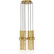 Sean Lavin Guyed LED Natural Brass Chandelier Ceiling Light, Integrated LED