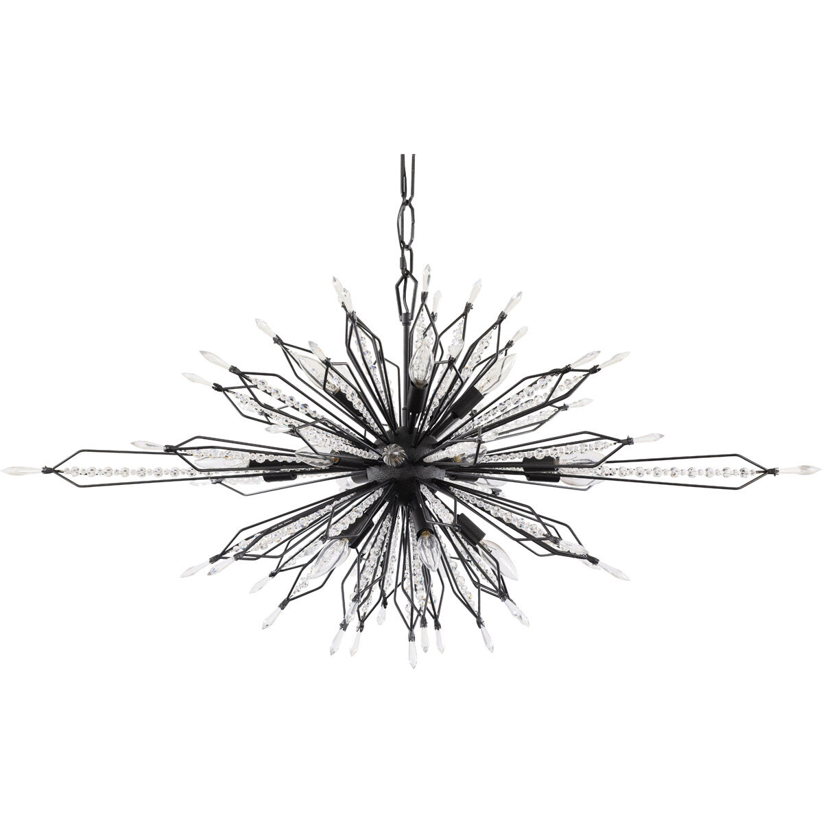 Orbital 20 Light 48 inch Carbon Pendant Ceiling Light