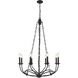 Arabella 8 Light 28 inch Matte Black Chandelier Ceiling Light