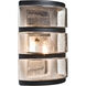 Aqua LED 9 inch Black Outdoor Wall Sconce