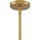 Gillian 4 Light 28 inch Natural Brass with Matte Black Chandelier Ceiling Light