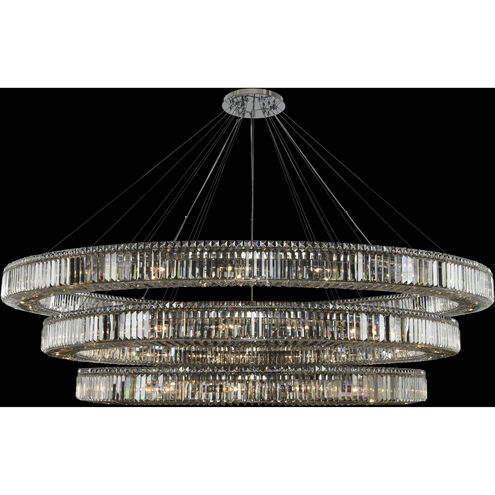 Rondelle 62 Light 84 inch Chrome Pendant Ceiling Light in Firenze
