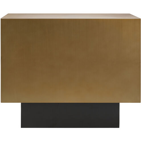 Peaceful 21.97 X 18 inch Top: Gold; Base: Black End Table
