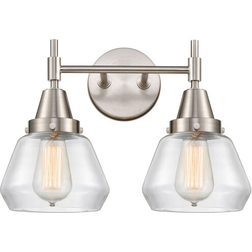 Caden LED 15.75 inch Satin Nickel Bath Vanity Light Wall Light in Clear Glass