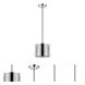 Zoom 1 Light 9 inch Polished Stainless Steel Pendant Ceiling Light