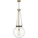 Beacon 1 Light 15.75 inch Antique Brass Pendant Ceiling Light