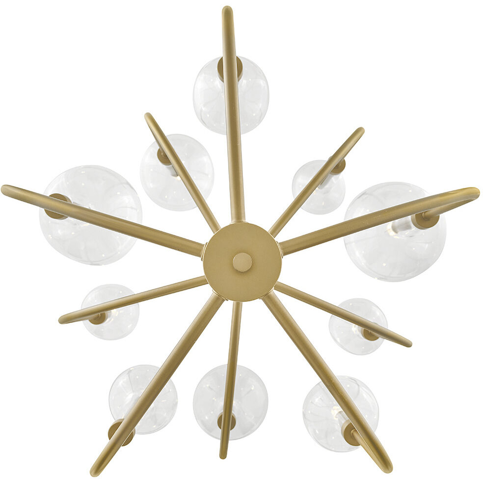 Alchemy 10 Light 30 inch Lacquered Brass Chandelier Ceiling Light