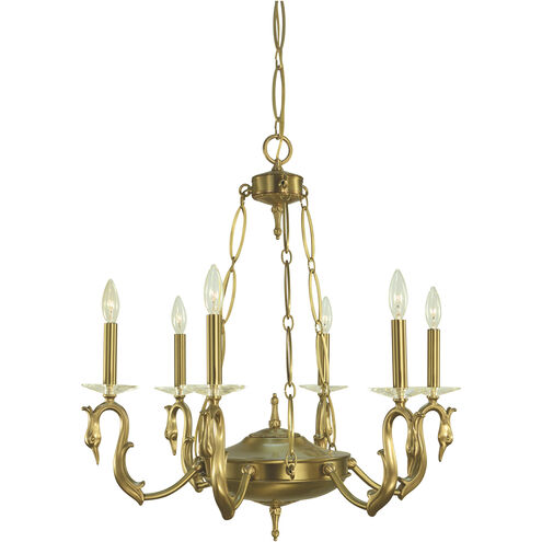 Odette 6 Light 27 inch Brushed Brass Dining Chandelier Ceiling Light