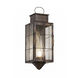 Norfield 1 Light 20.25 inch Dark Brass Outdoor Sconce in Seedy Glass, Brass Traditions by Innovations Lighting