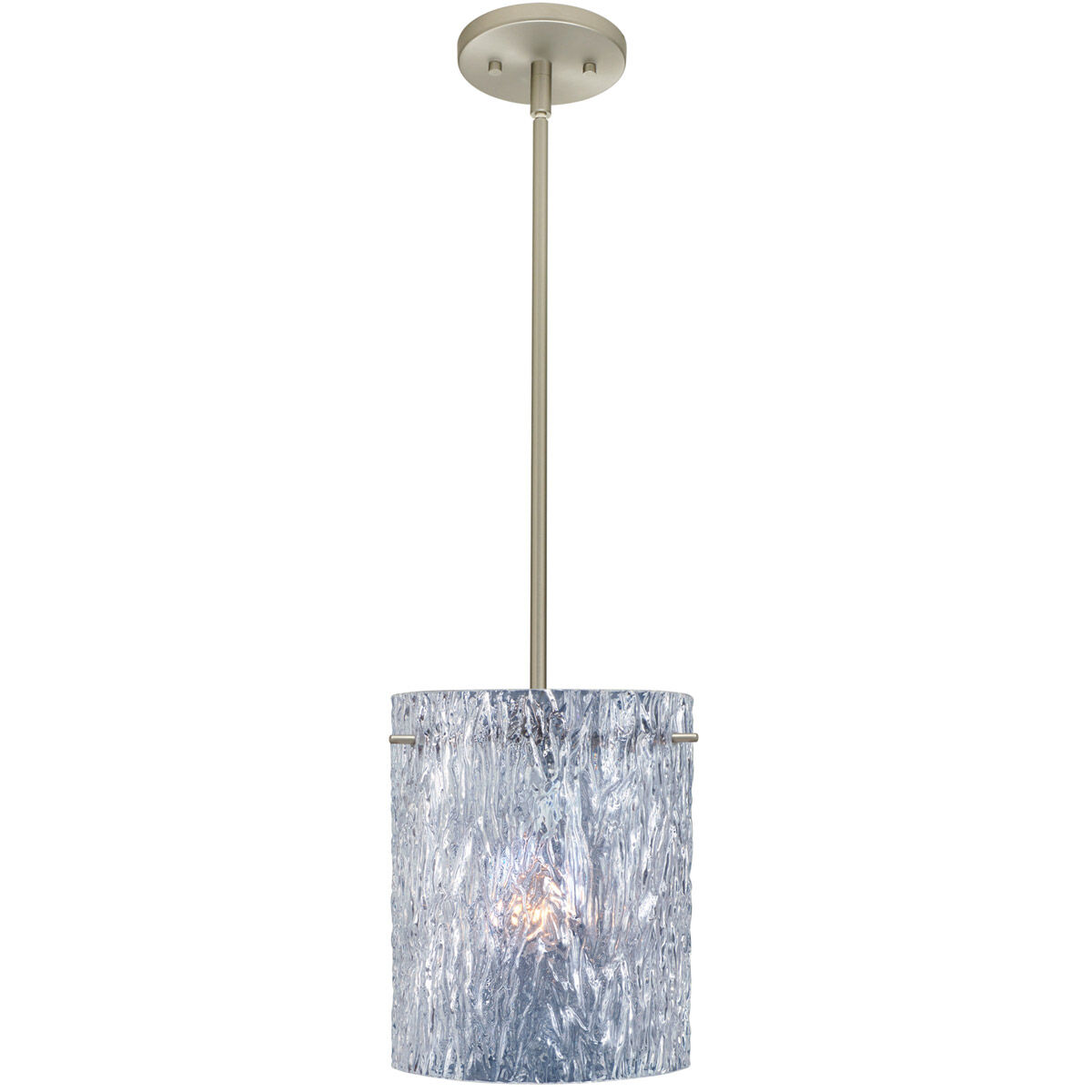 Tamburo 8 1 Light Satin Nickel Stem Pendant Ceiling Light