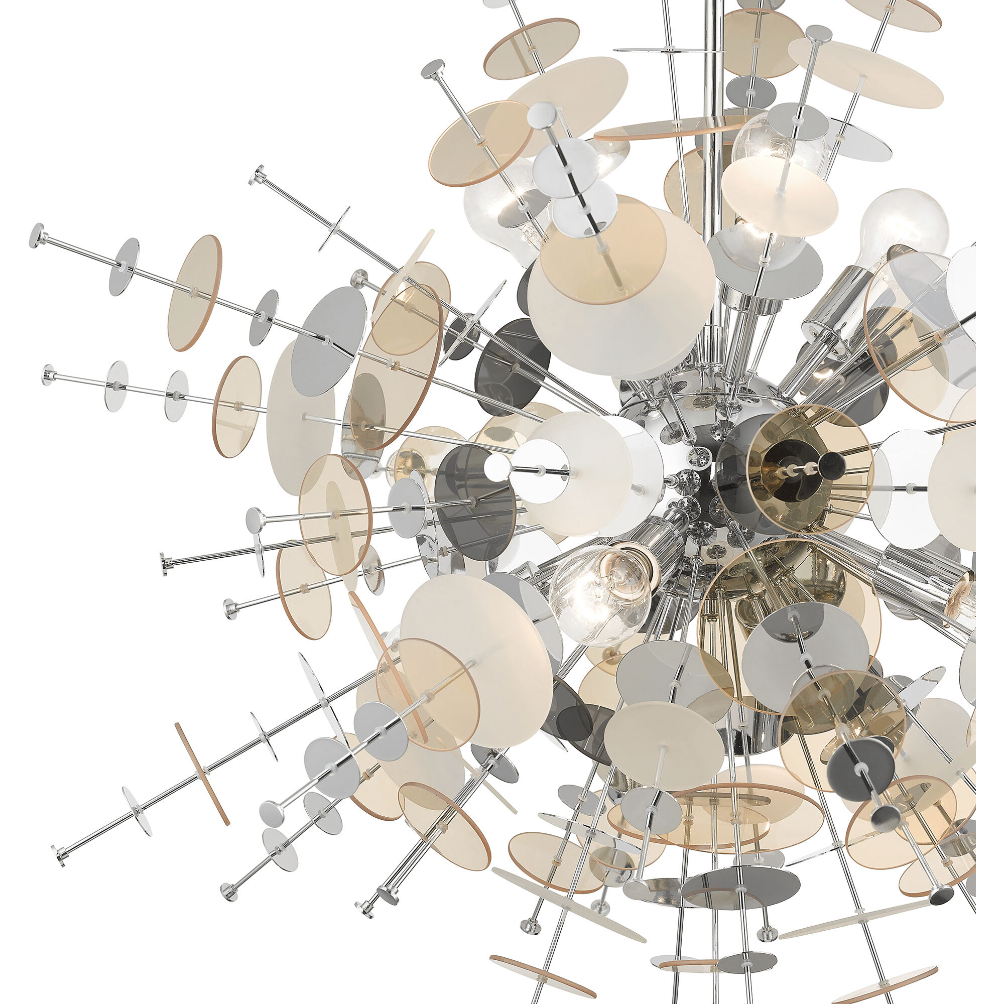 Circulo 8 Light 37 inch Polished Chrome Large Pendant Chandelier Ceiling Light