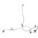 Glacier 6 Light 69.2 inch White Pendant Ceiling Light in White Crystal, XL