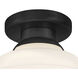 Penny 1 Light 12 inch Black Flush Mount Ceiling Light, Small
