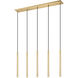 Forest Linear Chandelier Ceiling Light in Modern Gold