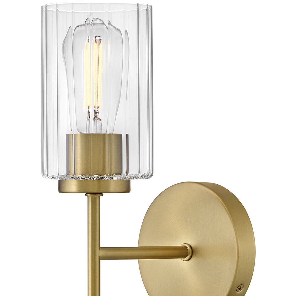 Leta 1 Light 7.5 inch Lacquered Brass Bath Light Wall Light