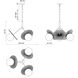 Alora Mood Plume 3 Light 33.63 inch Brushed Gold Chandelier Ceiling Light