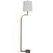 Hawthorne 52.75 inch Matte Antique Brass / White Linen Table Lamp Portable Light