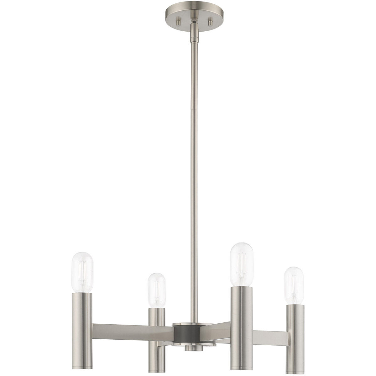 Copenhagen 4 Light 20 inch Brushed Nickel Mini Chandelier Ceiling Light