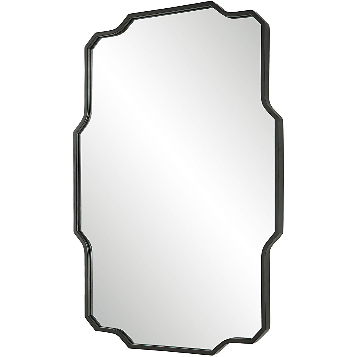Casmus 36 X 24 inch Matte Black Wall Mirror