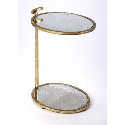 Butler Loft Ciro Gold Metal & Mirror 23 X 16 inch Antique Gold Leaf Accent Table