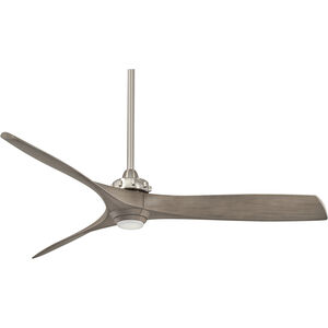 Aviation 60 inch Brushed Nickel with Ash Maple Blades Ceiling Fan in Brushed Nickel/Ash Maple