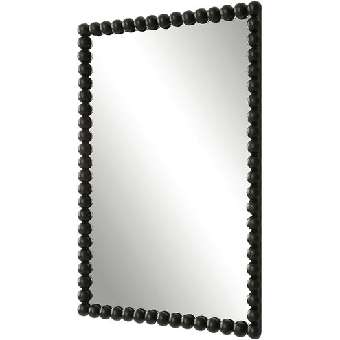 Serna 30 X 21 inch Satin Black Mirror