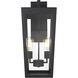 William 2 Light 24 inch Black Outdoor Wall Sconce