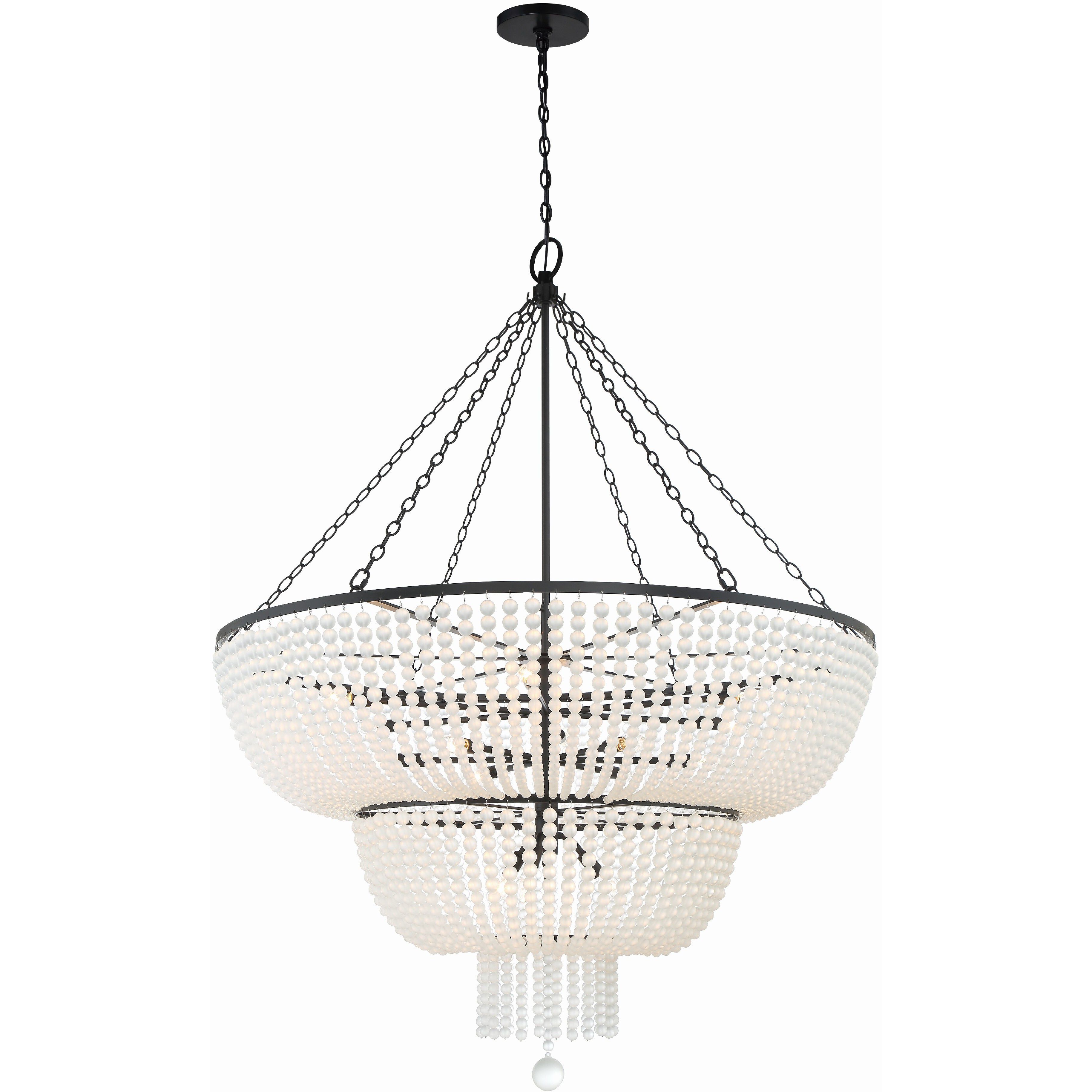 Rylee 15 Light 48.5 inch Matte Black Chandelier Ceiling Light