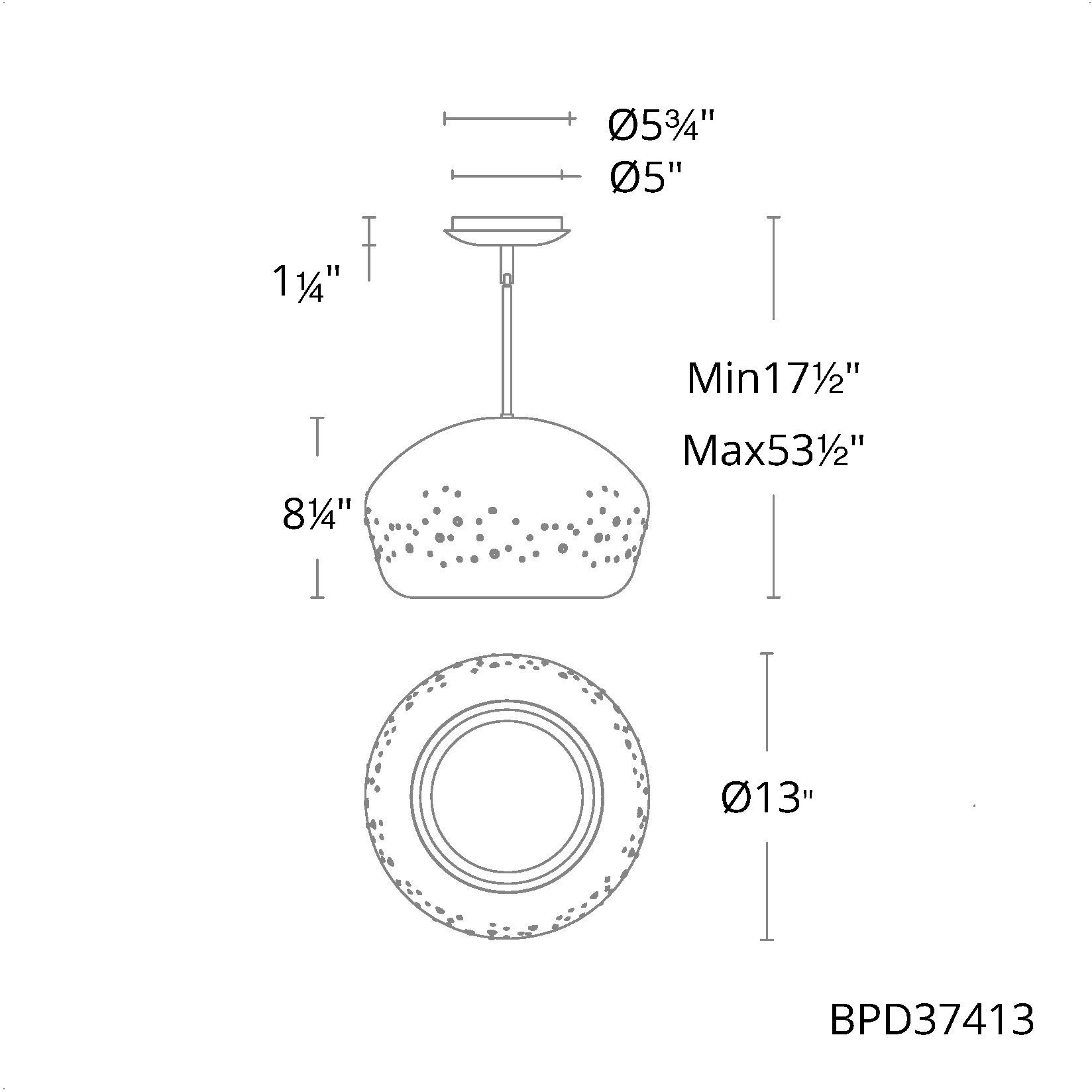 Beyond Astral LED 13 inch Aged Brass Pendant Ceiling Light