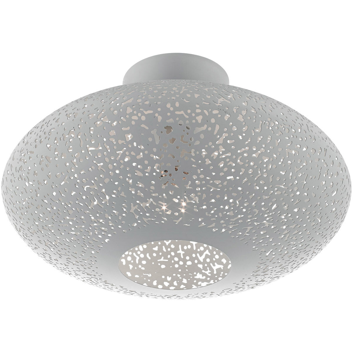 Charlton 1 Light 16 inch Nordic Gray with Brushed Nickel Accents Semi Flush Ceiling Light