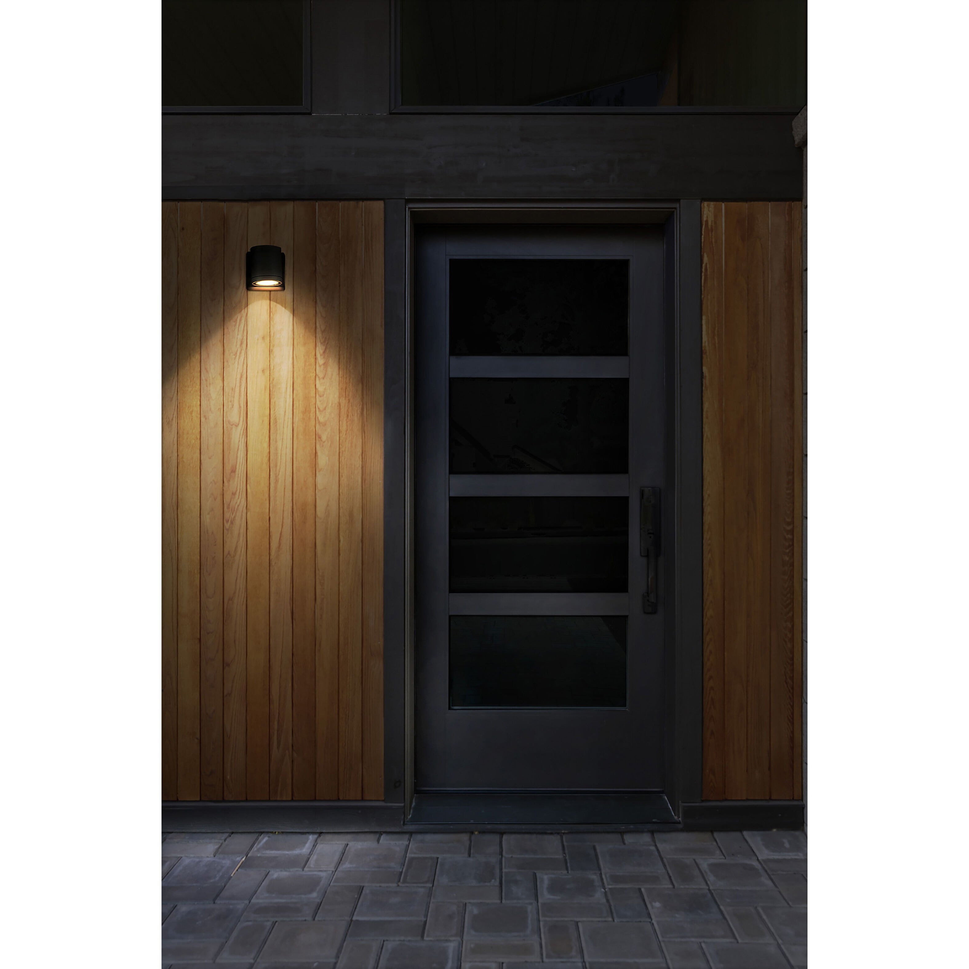 Outdoor Cylinder LED Wall Sconce Wall Light in Silver