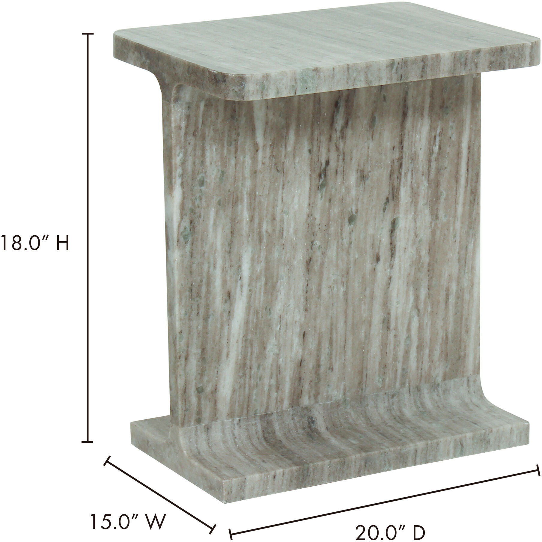 Tullia 18 X 15 inch Taupe Accent Table