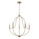 Madison 5 Light 25 inch Aged Brass Chandelier Ceiling Light