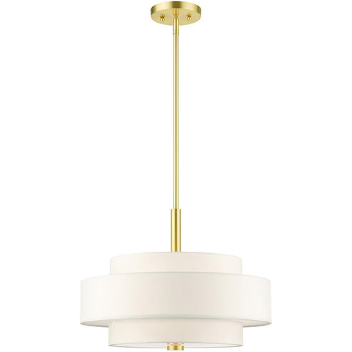 Meridian 4 Light 18 inch Satin Brass Chandelier Ceiling Light