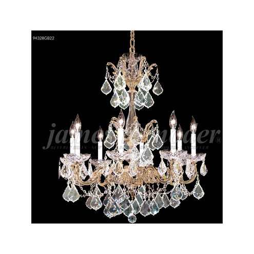 Madrid Cast Brass 8 Light 27 inch Bronze Crystal Chandelier Ceiling Light