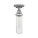 Academy 1 Light 5.5 inch English Nickel/Polished Nickel Flush Mount Ceiling Light
