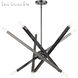 Monaco 10 Light 32 inch Black Chrome Chandelier Ceiling Light