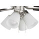 Pro Plus 114 52 inch Brushed Polished Nickel with Driftwood/Grey Walnut Blades Contractor Ceiling Fan